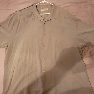 MEN'S TOMMY BAHAMA 100% SILK SHIRT (GREY) XXL/2XL